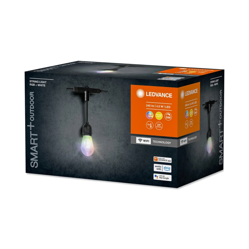 Ledvance - LED RGBW vanjski svjetlosni niz s mogućnošću prigušivanja SMART+ STRING 12xLED/0,37W/230V IP44 Wi-Fi