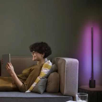 Ledvance - LED RGBW Dimmabilna podna lampa SMART+ FLOOR LED/8W/230V 2700-6500K Wi-Fi crna + daljinski upravljač