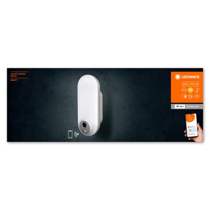 Ledvance - LED RGBW vanjsko zidno svjetlo s prigušivačem, senzorom i kamerom SMART+ LED/15W/230V Wi-Fi IP44