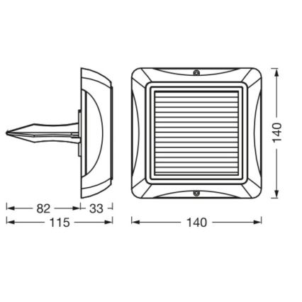 Ledvance - LED Prigušiva solarna lampa ENDURA STYLE SOLAR LED/1,2W/3,7V 2000 mAh IP65