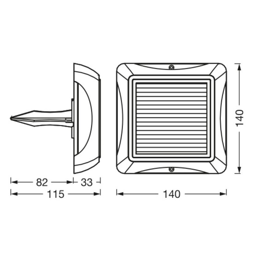 Ledvance - LED Prigušiva solarna lampa ENDURA STYLE SOLAR LED/1,2W/3,7V 2000 mAh IP65