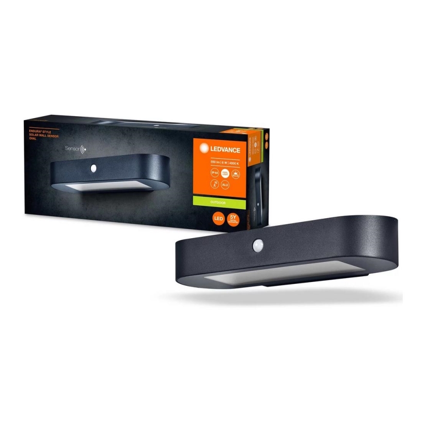 Ledvance - LED Solarna zidna svjetiljka sa senzorom ENDURA STYLE LED/6W/7,4V 2000 mAh IP44