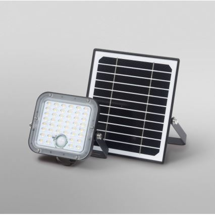 Ledvance - LED Prigušivi solarni reflektor sa senzorom za pokret i dan/noć FLOOD SPLIT LED/10W/3,2V 5000 mAh IP65 + daljinski upravljač