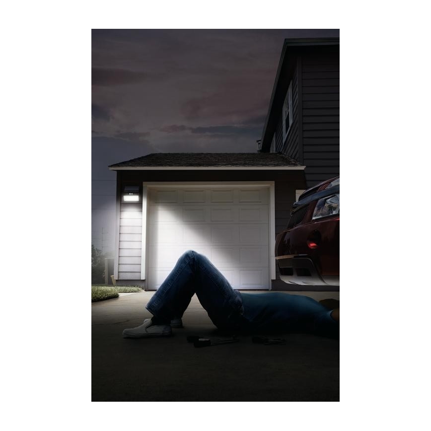 Ledvance - LED Vanjski solarni zidni reflektor sa senzorom FLOOD LED/2,9W/3,7V 2600 mAh IP44