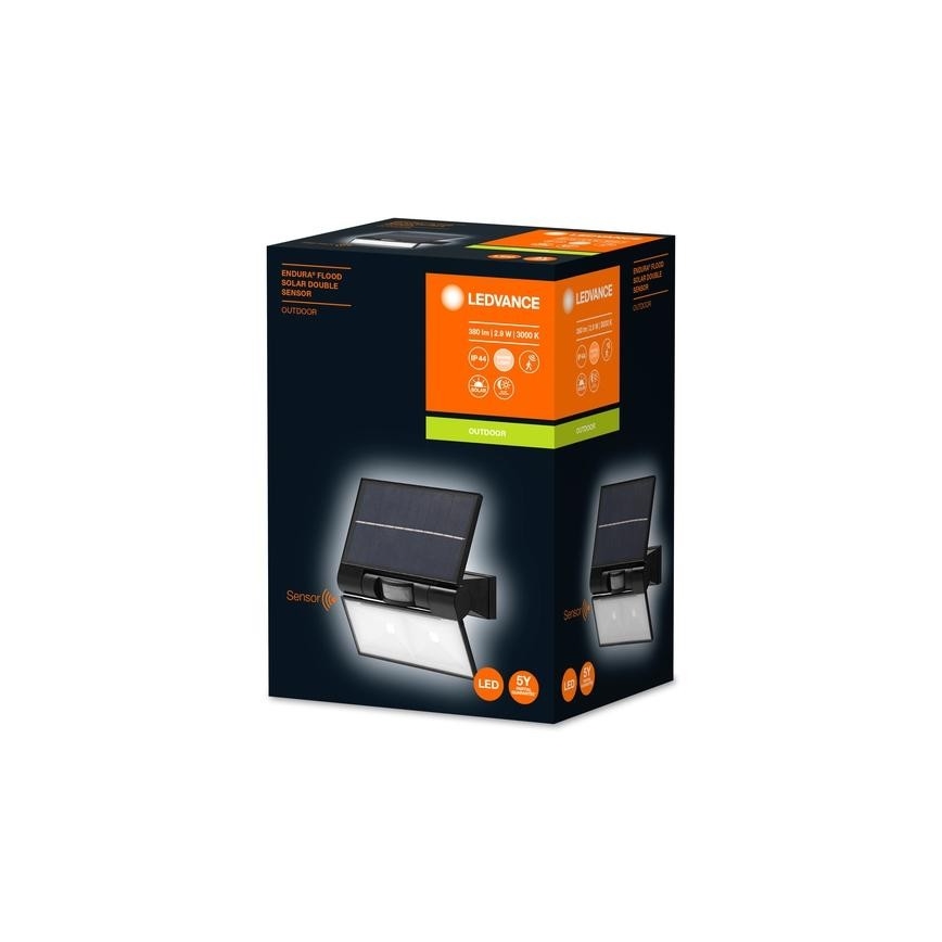 Ledvance - LED Vanjski solarni zidni reflektor sa senzorom FLOOD LED/2,9W/3,7V 2600 mAh IP44