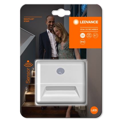 Ledvance - LED stepenišno svjetlo sa senzorom NIGHTLUX LED/0,25W/3xAAA IP54