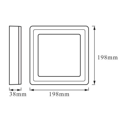 Ledvance - LED Stropna svjetiljka CLICK LED/15W/230V