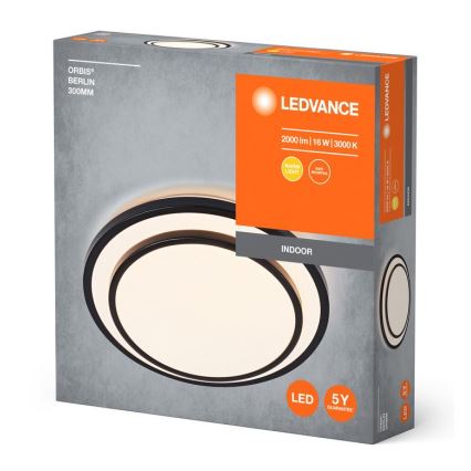 Ledvance - LED Stropna svjetiljka ORBIS BERLIN LED/16W/230V crna