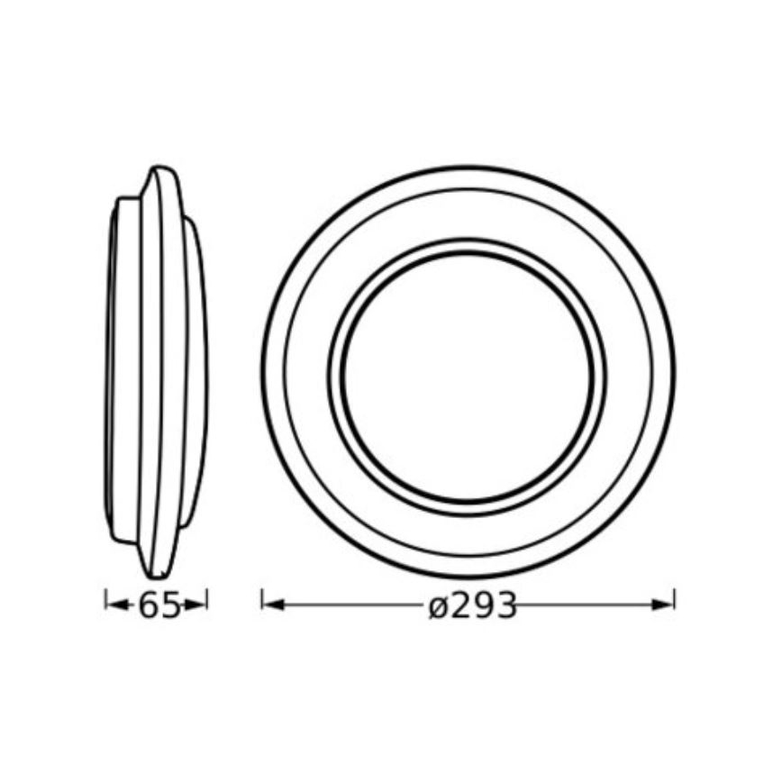 Ledvance - LED Stropna svjetiljka ORBIS BERLIN LED/16W/230V crna