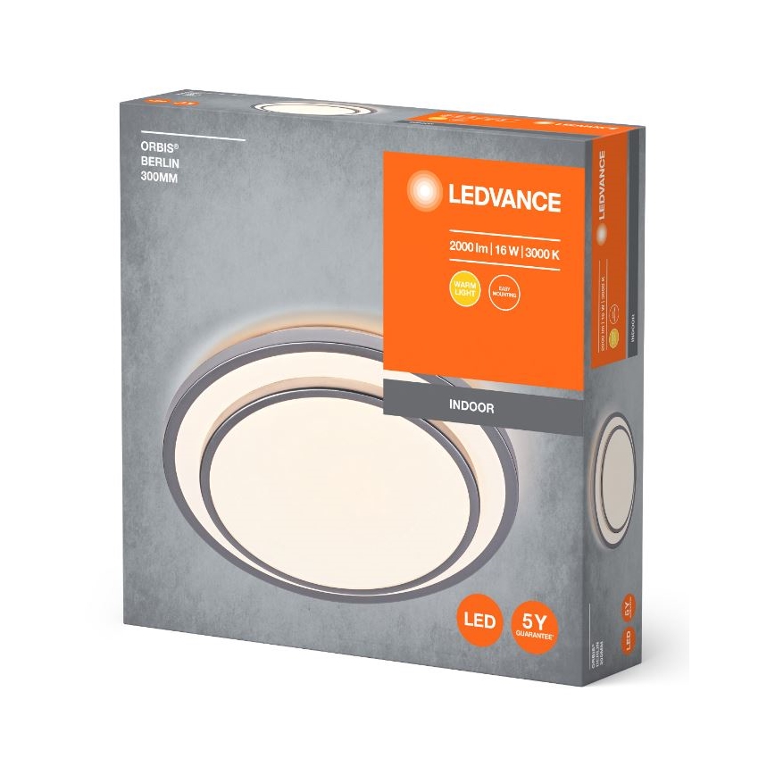 Ledvance - LED Stropna svjetiljka ORBIS BERLIN LED/16W/230V srebrna