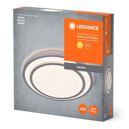 Ledvance - LED Stropna svjetiljka ORBIS BERLIN LED/24W/230V srebrna