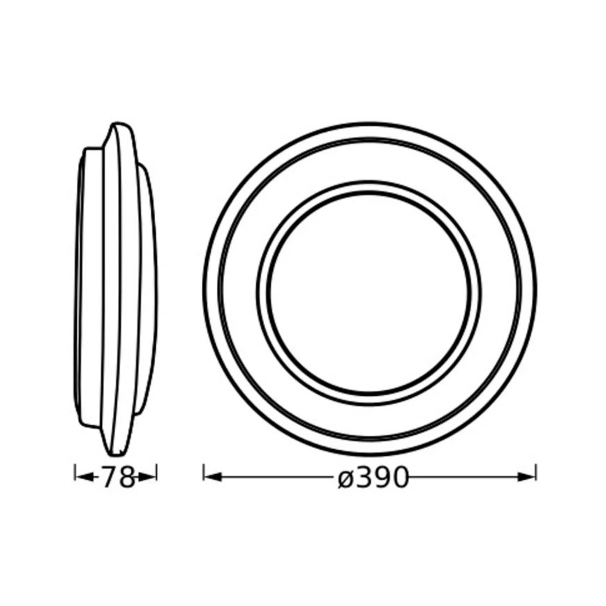 Ledvance - LED Stropna svjetiljka ORBIS BERLIN LED/24W/230V srebrna