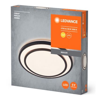 Ledvance - LED Stropna svjetiljka ORBIS BERLIN LED/36W/230V crna