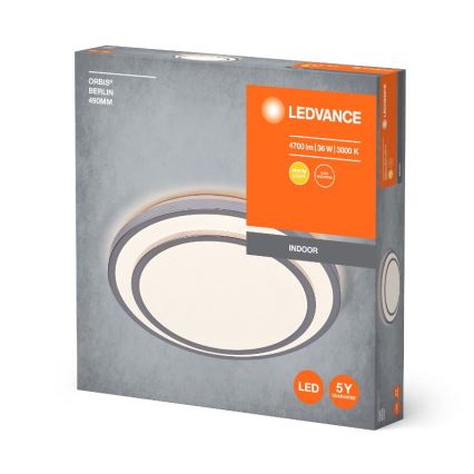 Ledvance - LED Stropna svjetiljka ORBIS BERLIN LED/36W/230V srebrna