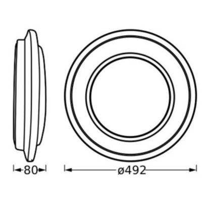 Ledvance - LED Stropna svjetiljka ORBIS BERLIN LED/36W/230V srebrna