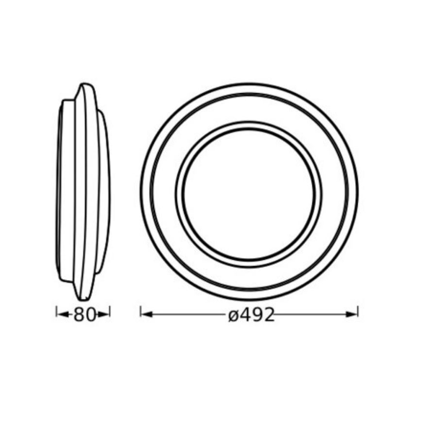 Ledvance - LED Stropna svjetiljka ORBIS BERLIN LED/36W/230V srebrna