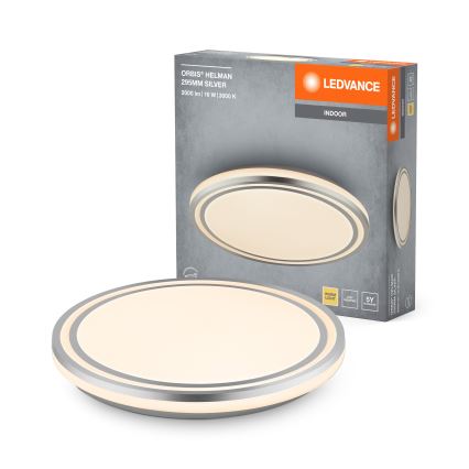 Ledvance - LED Stropna svjetiljka ORBIS HELMAN LED/16W/230V pr. 29,5 cm srebrna
