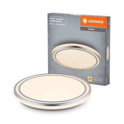 Ledvance - LED Stropna svjetiljka ORBIS HELMAN LED/36W/230V pr. 48,5 cm srebrna