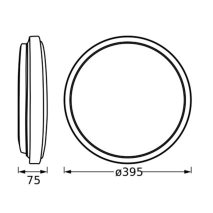 Ledvance - LED Stropna svjetiljka ORBIS LONDON LED/24W/230V bijela