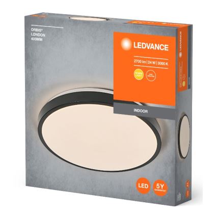 Ledvance - LED Stropna svjetiljka ORBIS LONDON LED/24W/230V crna