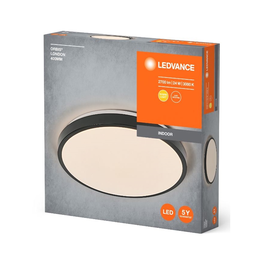 Ledvance - LED Stropna svjetiljka ORBIS LONDON LED/24W/230V crna