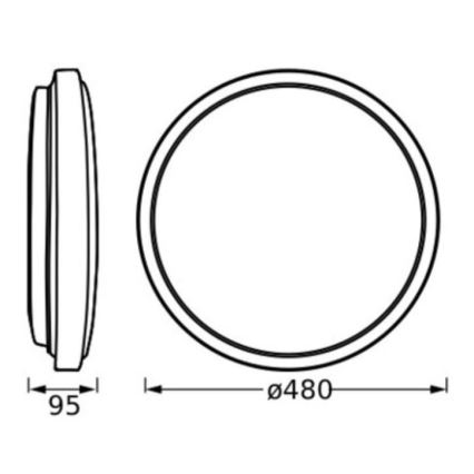 Ledvance - LED Stropna svjetiljka ORBIS LONDON LED/36W/230V bijela