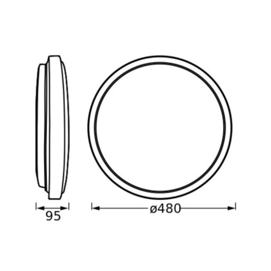 Ledvance - LED Stropna svjetiljka ORBIS LONDON LED/36W/230V bijela
