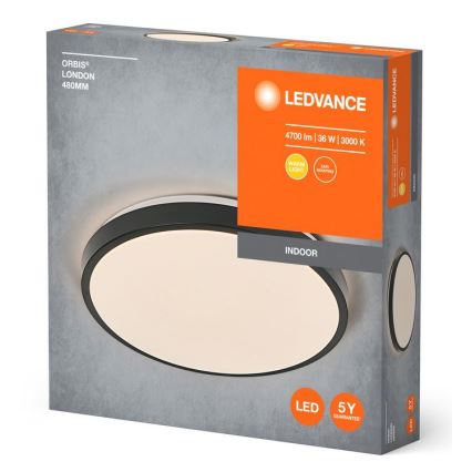 Ledvance - LED Stropna svjetiljka ORBIS LONDON LED/36W/230V crna