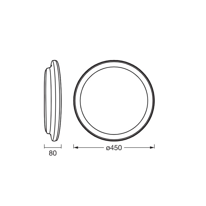 Ledvance - LED Stropna svjetiljka ORBIS PEDERSON LED/24W/230V pr. 45 cm crna