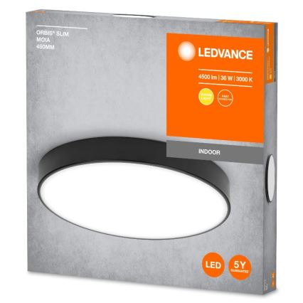 Ledvance - LED Stropna svjetiljka ORBIS SLIM LED/36W/230V crna