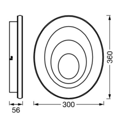 Ledvance - LED Stropna svjetiljka ORBIS SPIRAL LED/27W/230V