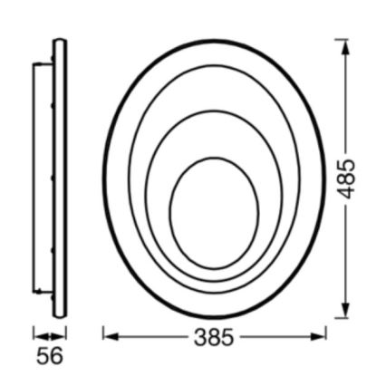 Ledvance - LED Stropna svjetiljka ORBIS SPIRAL LED/37W/230V