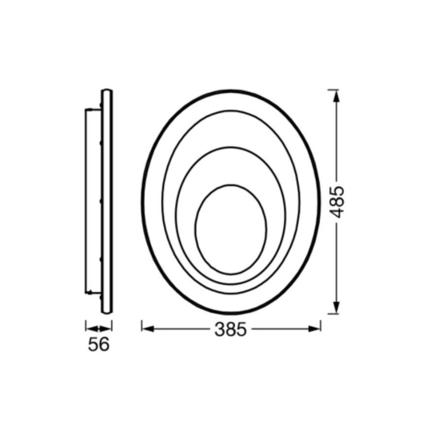 Ledvance - LED Stropna svjetiljka ORBIS SPIRAL LED/37W/230V