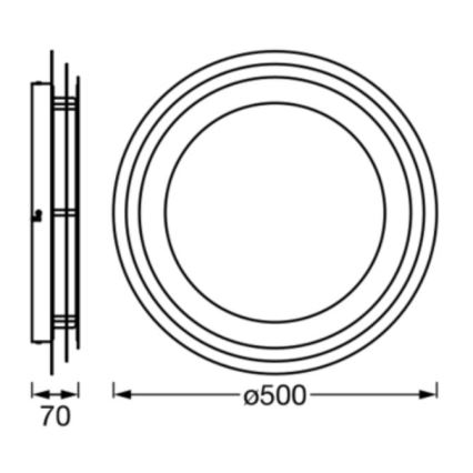 Ledvance - LED Stropna svjetiljka ORBIS SPIRAL LED/38W/230V