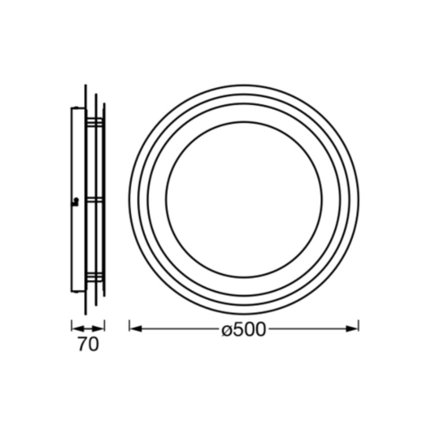 Ledvance - LED Stropna svjetiljka ORBIS SPIRAL LED/38W/230V