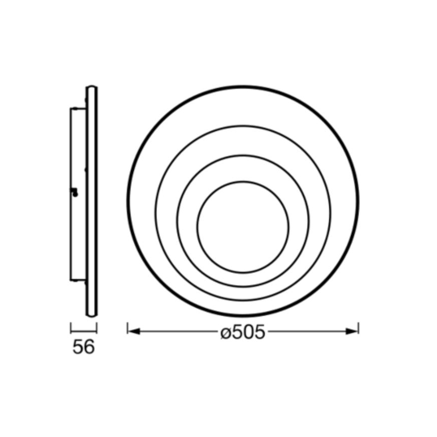Ledvance - LED Stropna svjetiljka ORBIS SPIRAL LED/42W/230V