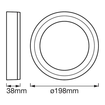 Ledvance - LED Stropna svjetiljka ROUND LED/15W/230V pr. 20 cm