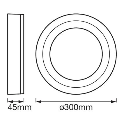 Ledvance - LED Stropna svjetiljka ROUND LED/18W/230V pr. 30 cm