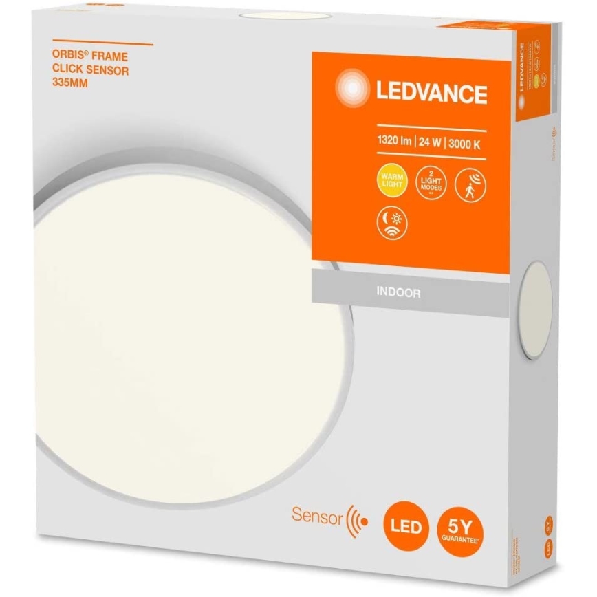 Ledvance - LED stropna svjetiljka s senzorom ORBIS LED/24W/230V 3000K