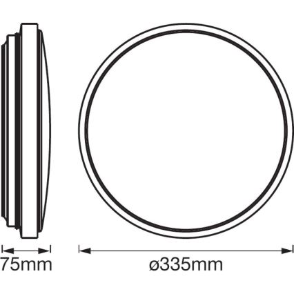 Ledvance - LED stropna svjetiljka s senzorom ORBIS LED/24W/230V 3000K