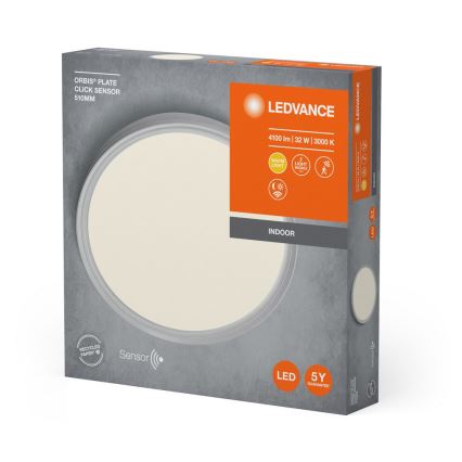 Ledvance - LED Stropna svjetiljka sa senzorom PLATE LED/32W/230V 3000K