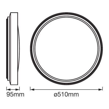 Ledvance - LED Stropna svjetiljka sa senzorom PLATE LED/32W/230V 3000K