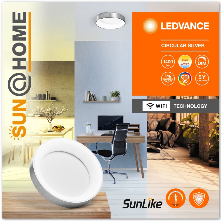 Ledvance-LED Dimmabilno stropno svjetlo SUN@HOME CIRCULAR LED/18,5W/230V Wi-Fi