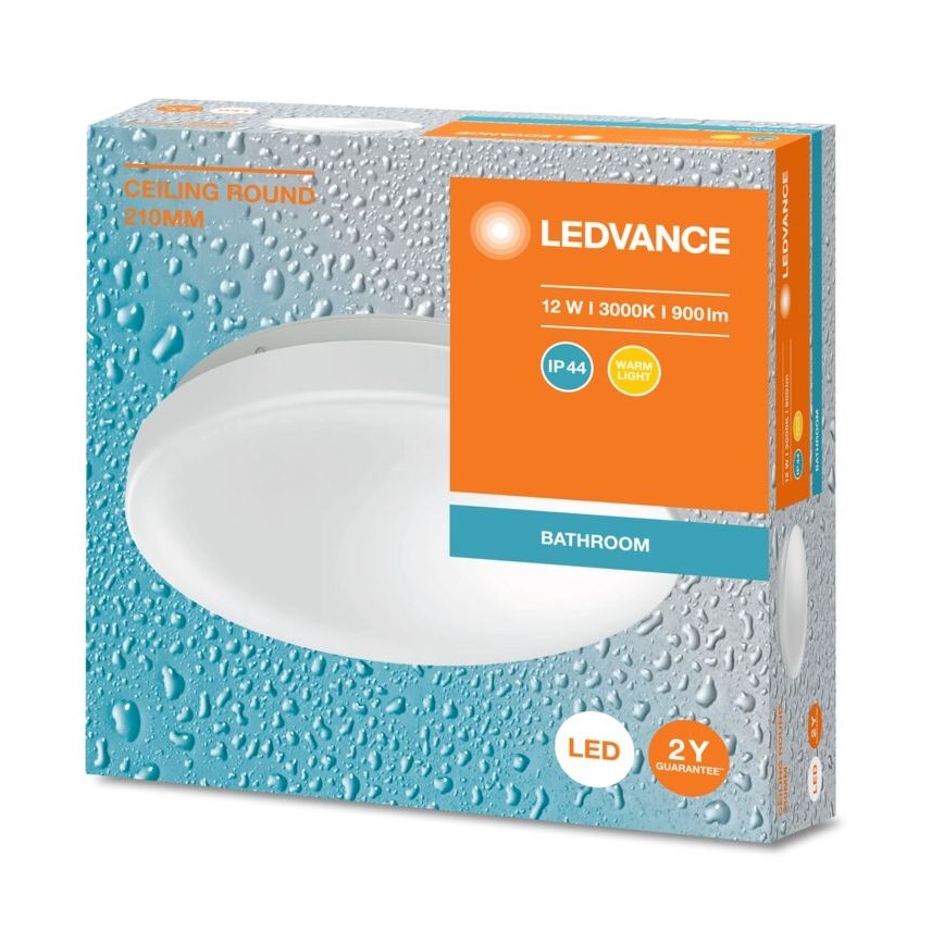 Ledvance - LED Stropna svjetiljka za kupaonicu CEILING ROUND LED/12W/230V 3000K IP44