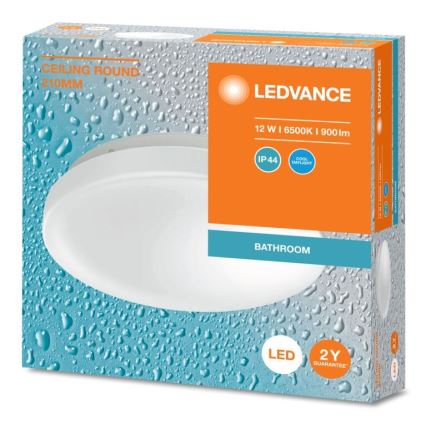 Ledvance - LED Stropna svjetiljka za kupaonicu CEILING ROUND LED/12W/230V 6500K IP44