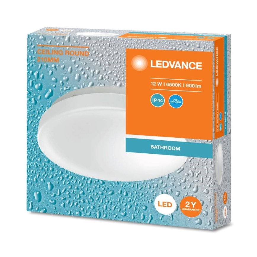 Ledvance - LED Stropna svjetiljka za kupaonicu CEILING ROUND LED/12W/230V 6500K IP44