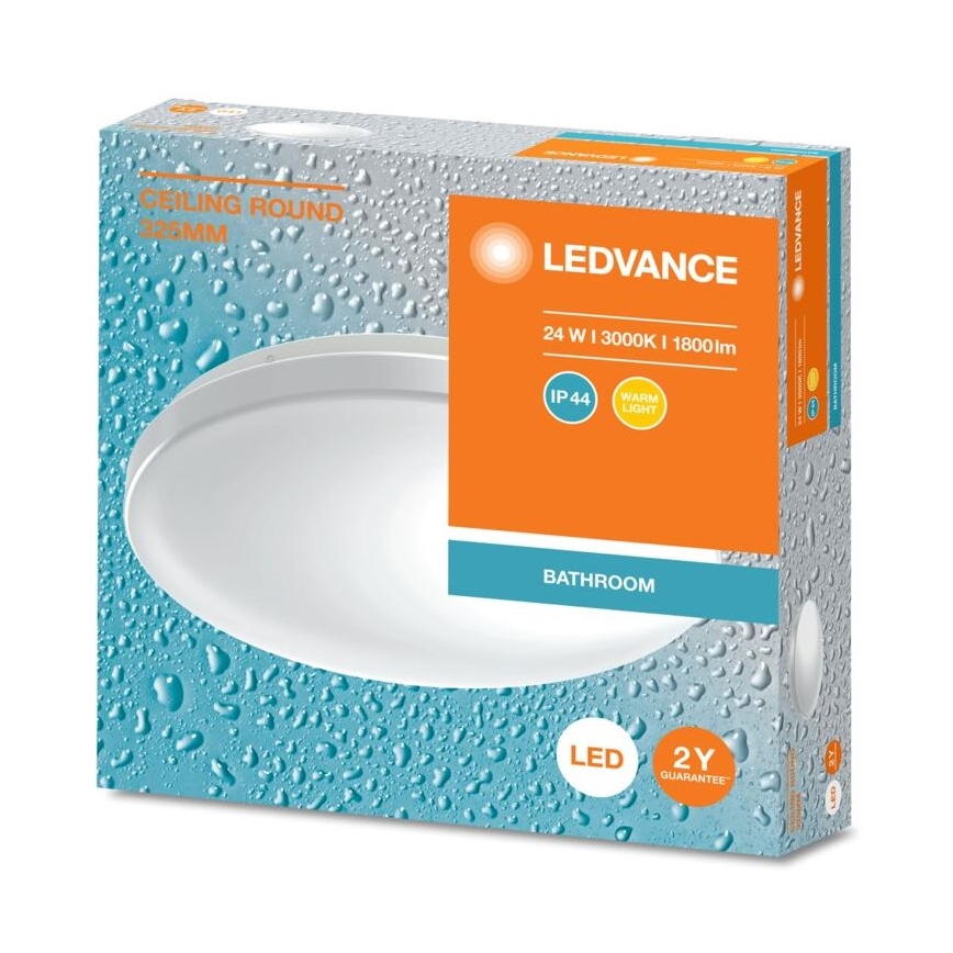 Ledvance - LED Stropna svjetiljka za kupaonicu CEILING ROUND LED/24W/230V 3000K IP44