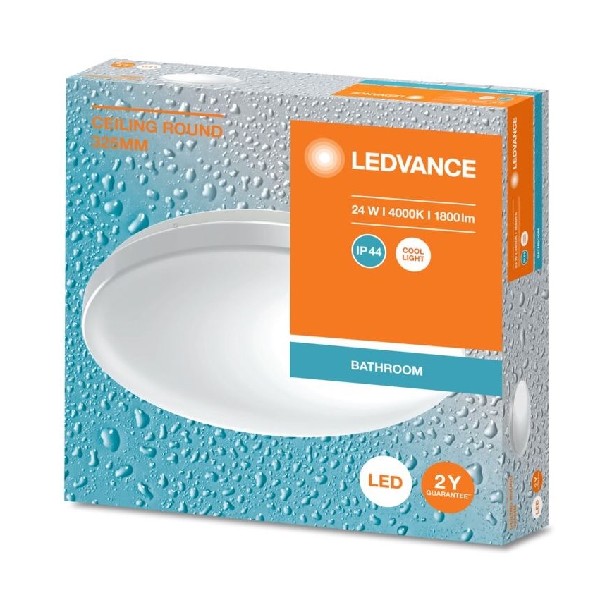 Ledvance - LED Stropna svjetiljka za kupaonicu CEILING ROUND LED/24W/230V 4000K IP44