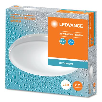 Ledvance - LED Stropna svjetiljka za kupaonicu CEILING ROUND LED/24W/230V 6500K IP44