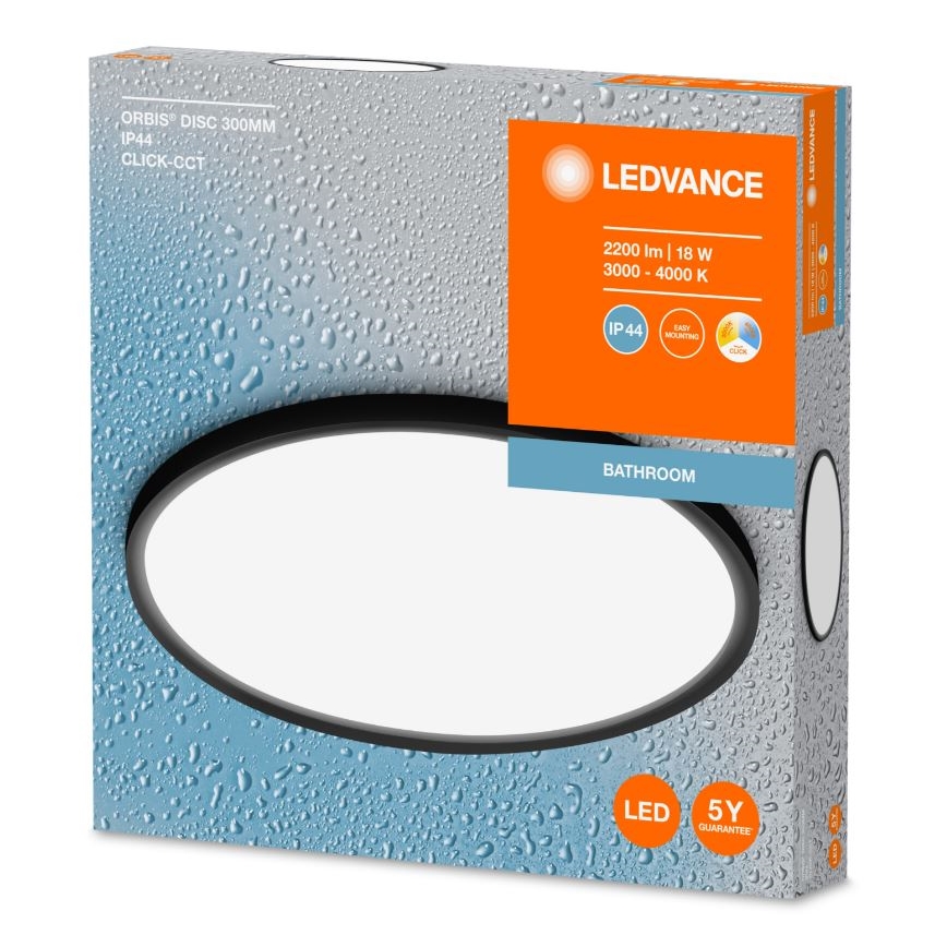 Ledvance - LED Stropna svjetiljka za kupaonicu DISC LED/18W/230V 3000/4000K IP44